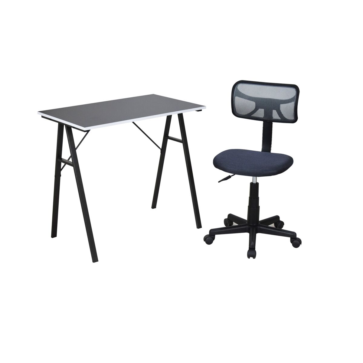 MICASA Study Desk with Mesh Chair Grey Indoor Chair &Tables Office Furniture Furniture